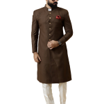 Classic Cocoa Brown Achkan for Men | Elegant Ethnic Wear | Jaipurio